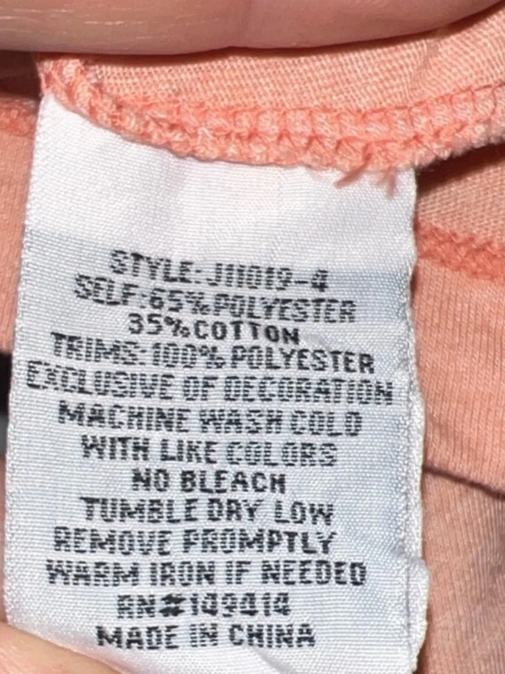 Johnny Was Peach Embroidered Knot-Front Short Sleeve Top - Picture 5 of 5